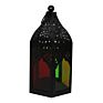 Garden Home Decoration Black Metal Geometric Moroccan Style Lantern Candle Holder