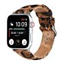 Genuine Leather Horsehair Classical Leopard Design for Apple Watch Series 4 Band Leather Strap for Smart Watch