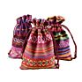 Geometric Drawstring Bag Small Portable Linen Packaging Bags for Accessories Multifunctional Reusable Pouch National Style