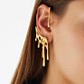 Geometric Metal Lava Water-Drop Ear Clip Irregular Texture Exaggerated Earrings for Women Girl Party Gift Jewelry
