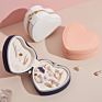 Gift Storage Organizer Small Portable Jewellery Travel Case Joyero Pu Leather Heart Shape Jewelry Box