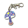 Gifts Crafts Metal Made Mushroom Logo Hard Enamel Plant Keychains