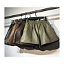 Girls' High Waist Pu Shorts Autumn and Trend Loose Leather Pants Outer Shorts