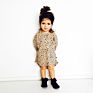 Gl018 1-5T Kids Girls Boutique Leopard Print Clothing Dress