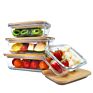 Glass Food Storage Container Bamboo Lid Food Container