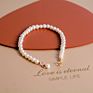 Gold Filled Baby Women Jewelry Natural Cute Tiny Vintage Kids Chain Bangle Beaded Stone Real Freshwater Pearl Bracelet