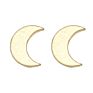 Gold Plating High Polish Tarnish Resistant Tiny Moon Stud Earrings Simple Solid Plain Moon Stud Earrings