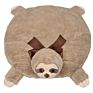 Grey Sloth Belly Blanket, White and Grey Sloth Plush Stuffed Animal Tummy Time Play Mat