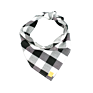 Grey White Pattern Pet Cotton Dog Bandana