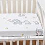 Guava Lotus Travel Crib Fitted Sheet with Name Grow Wild Crib Sheet Cotton Standard Crib Toddler Sheets