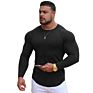 Gym Fitness Tight Fitting Quick Drying Long Sleeves Men Running Shirts Long Sleeve Solid Shirt Men Sport Tshirt