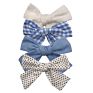 Hair Bows Set the Sky Schoolgirl Fabric Bows