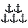 Hall Tree Black Anchor Style Key Hat Coat Cast Iron Decorative Wall Hooks