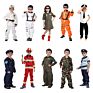 Halloween Astronaut Costume Party Policeman Air Force Soldier Firefighter Uniform Carnival Career Dress up Kids Cosplay Costume