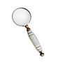 Handheld Magnifying Glass Brass Magnifying Glass with Wooden & for Reading Home & Office Use