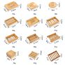 Handmade 100% Biodegradable Bathroom Top Natural Wooden Soap Dish Bamboo Soap Dishes Holder