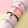 Handmade Colourful Smile Face Bracelets Polymer Clay Beads for Bracelet for Girls