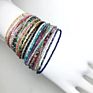 Handmade Gemstone Bracelet 2Mm Small Crystal Faceted Natural Gem Stone Beaded Adjustable Bracelet for Women Jewelry