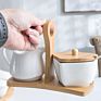 Handmade Kitchen Tea Coffee Sugar Storage Jars Ceramic Sweet Milk Jar and Sugar Pot