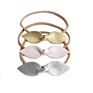 Handmade Leather Knot Bows Baby Girl Headbands Soft Baby Nylon Headbands