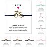 Handmade Motocross Cycle Racing Bicycle Cycling Biker Dirt Bike Riding Charm Men Rope Ladies Bracelet Women