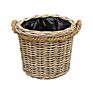 Handmade Natural Material Wicker Flower Storage Basket Willow Plant Planters with Plastic Liner