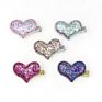 Handmade Newest Korean Style Twinkling Glitter Heart Shape Hairgrips Hair Clips for Baby