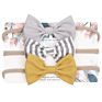 Handmade Nylon Kid Girl Newborn and Bow Flower Set Accessory Cotton Little Knot Elastic Toddler Baby Headband