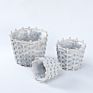 Handmade Square Home Garden Flower Pot Wooden Planter Flowerpot with Plastic Liner Set of 3 Customized