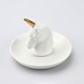Handmade Unicorn Jewelry Plate Display Stand Ceramic Jewelry Ring Holder Trinket Ceramic Jewelry Dishes Tray