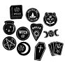 Handmade Witch Ouija Moon Tarot Book Gothic Enamel Pins Badge Denim Jacket Metal Crafts Gifts Brooches for Women Men