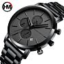 Hannah Martin 109 Luxury Men Stainless Steel Strap Black Color Quartz Analog Watches 3Atm Waterproof Chronograph Watches