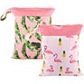 Happyflute Polyester Layer Baby Waterproof Zipper Wet Bag Diaper Bag with Handle
