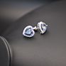 Heart Colorful Cubic Zircon Jewelry Sets for Women Wedding Pendant Necklace Ring Earring Set