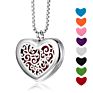 Heart Shape Aromatherapy Essential Oil Diffuser Necklace Car Diffuser Locket Stainless Steel Jewellery