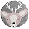 Hebeier Made Cotton Fabric Floor Sleeping Rug Christmas Deer Pink Carpet Large Baby Play Mat