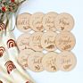 Hello World 2021Wooden Baby Milestone Cards Discs Markers Announcement Signs Wood Photo Prop Newborn Gift Set