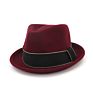 High-End Burgundy Short Brim Fedora 100% Wool Felt Hat Body For