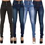 High Waist Stretchy Skinny Slim Fit Pencil Pants Jeans,Button-Fly Authentic Stretch High-Rise Casual Long Pants