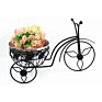 Home Decor Black Metal Garden Bike Plant Stands Flower Pot Holder