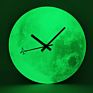 Home Decorate Customized Picture Luminous Full Moon Woode Clock