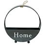Home Garden Vintage Abstract Wrought Iron round Wall Hanging Flower Basket Planter