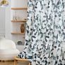 Home Sheer Curtains for Living Room Leaf Printed Grommet Top Window Curtain Drapes Botanical Semi-Sheer Cur