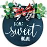 Home Sweet Home Welcome Sign for Farmhouse Rustic Wooden Door Hangers Front Porch Decor Outdoor Hanging Vertical Sign