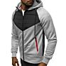 Hoodie Men Autumn Organic Cotton Sweatshirts Solid Hoody Fleece Thick Full Zip Hoodies