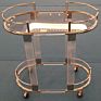 Hotel Furniture Antique Brass Metal Glass Acrylic Drinks Serving Trolley Bar Cart Hotel Dining Cart