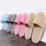 Hotel Washable Slippers Open and Close Toe Linen Slipper