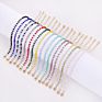 Hupo.Hutu Natural Minimalist Dainty Handmade Glass Cut String 18K Gold Plated Beading Crystal Bracelet for Women
