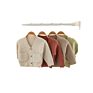In Stock Icing Kids Knitted Sweater Autumn and V-Neck Baby Girl Buttons Cardigans with Pockets