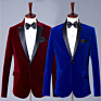 In Stock Mens Wear Velvet Blazer Jacket Slim Fit Men Tuxedo